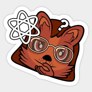 Atom Thinking Quokka Catherine Sticker